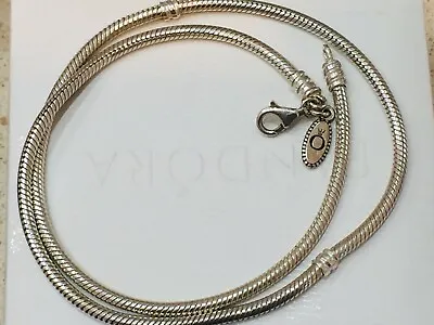 $99 • Buy Authentic Pandora Silver Necklace Parrot Clasp 45cm Length Excellent Condition  