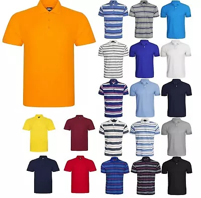 Rw Mens Plain Polo Shirt Sports Golf Casual Top Extra Small To 7xl Rx101 • $9.93
