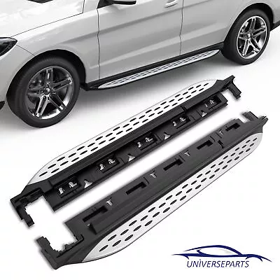 2X Running Board Side Steps Nerf Bars For 2012-2017 Mercedes Benz W166 ML350 550 • $155.79