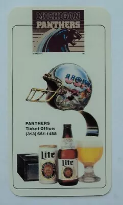 1984 Michigan PANTHERS USFL Football League Schedule Miller Brewing - • $12.99