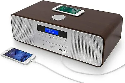 Audible Fidelity Complete Hi-Fi DAB/DAB + Stereo System CD Player QI Charging • £109.99