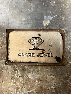 Antique Clare Jewel Stove Door Emblem. Antique Enamel And Cast Iron.  • $20