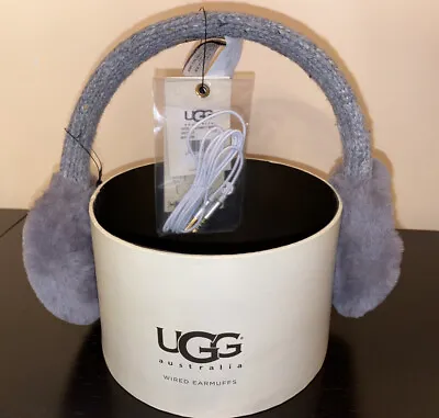 NWT UGG Authentic Furry Tech Zermatt Wired Gray Earmuffs One Size  • £71.25