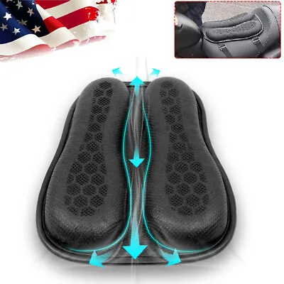 3D Motorcycle Air Gel Seat Cushion Cover Comfort Breathable Pressure Relief Pad • $25.89