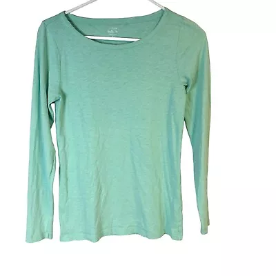 J. CREW Painter Tee Womens Boat Neck Long Sleeve Cotton Soft Green T-Shirt Small • $23.20