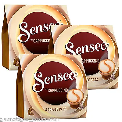 £13.03 • Buy 3x 8 Senseo Coffee Pads Double Pad Holder Type Cappuccino Milk Range Soft Cream 