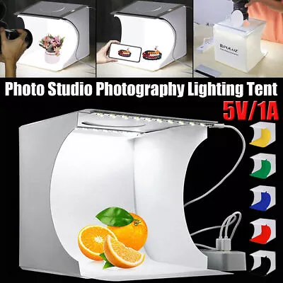 LED Portable Photo Studio Photography Light Tent Backdrop Box Take Picture Best • $26.98