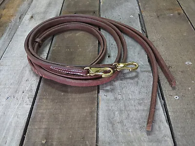 High Quality Amish Made Hot Oiled Herman Oak Split Leather Reins 8'. Horse Tack • $65