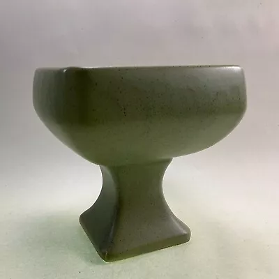 McCoy Floraline #460 Pedestal Footed Square Planter - Green Speckle - MCM • $29.99