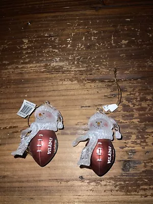 2 NFL Miami Dolphins LChristmas Ornaments • $19.99