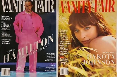 Vanity Fair Magazine Lot July/Aug & September 2022 Lewis Hamilton Dakota Johnson • $5