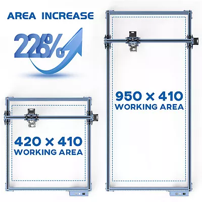 SCULPFUN S6/S9 Laser Engraver Engraving Machine Area Y-axis Expansion 410x950mm • £83.99