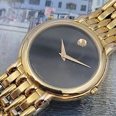 Unisex Movado 88.19.865 Gold-tone 32mm Fits 7  Excellent Running Condition Chic • $295
