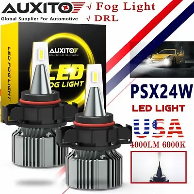 AUXITO HID White 9-SMD PXS24W LED Bulbs For Fog Lights Or Daytime Running Light • $19.94