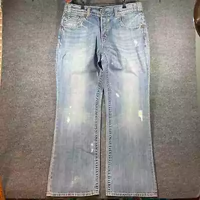 Mek Dnm New York Boot Cut Jeans Men's 38X34 (39X33) Button Fly Flap Pockets • $39.99