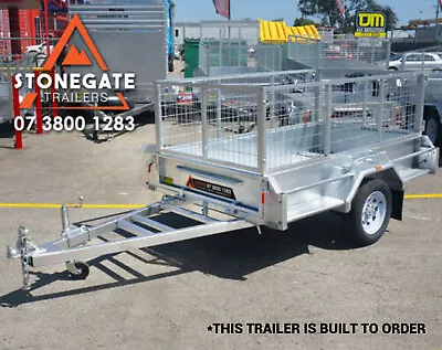 7x5 Premium Cage Box Trailer Galvanized Fully Welded Tilt Trailer Brisbane Qld • $2059
