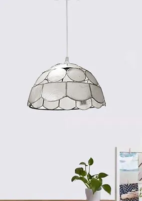 Natural Sea Capiz Shell With Silver Frame Light Shade • £17.99
