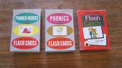 3  Decks Of Vintage Flash Cards   Whitman 1962  &  Edu-cards 1974 • $7.50