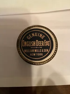 Vintage Tin Of English Deer Fat By William Mills & Son • $15