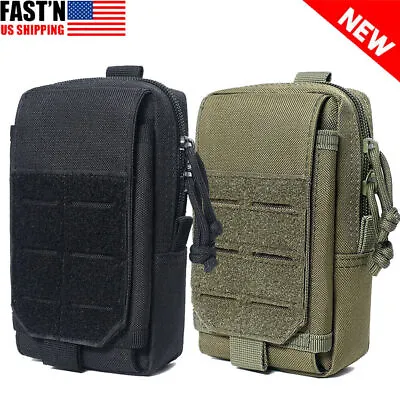 Tactical Molle Pouch EDC Multi-purpose Belt Waist Pack Bag Utility Phone Pocket • $8.99