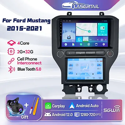 For 2015-2021 Ford Mustang Android Touch Screen CarPlay Car Stereo Radio GPS 32G • $389.99