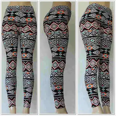 Fashion Colorful Pattern Wave Leggings One Sz Skinny Women Slim Stretch Pants 1  • $9.99