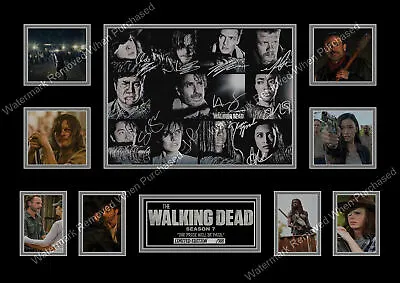 The Walking Dead Season 7 Cast Signed A4 Memorabilia Photo Print • £8.69