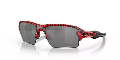 OAKLEY FLAK 2.0 XL Sunglasses OO9188-H259 Red Tiger Frame W/ PRIZM Black Lens • $94.99