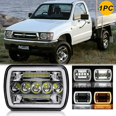 7x6  5x7'' LED Headlight Hi/Lo Beam W/DRL Turn Signal For Toyota Hilux 1983-2004 • $39.99