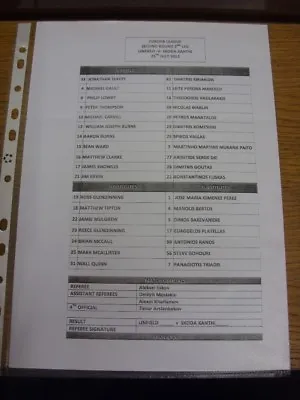 25/07/2013 Teamsheet: Linfield V Skoda Xanthi [Europa League] (folded).  Footy P • $5.04