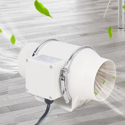 220 CFM 4” Inline Duct Ventilation Fan Bathroom Kitchen Vent Exhaust Air Blower • $38.95