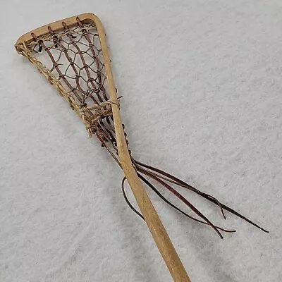 VTG Canadian Lacrosse Rawhide Wood Frame Stick  46.5”Length • $199.88