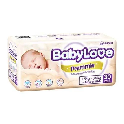 $19.99 • Buy Babylove Premmie Nappies (1.5-3.0kg) 30 Pack