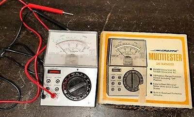 Micronta  22-202A Analog Multimeter 25 Ranges 20000 Ohms DC / 10k AC - Working • $9.25