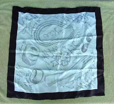 Jacqueline Kennedy Scarf- Metropolitan Museum Of Art- JFK Library- Blue Black • $19.99