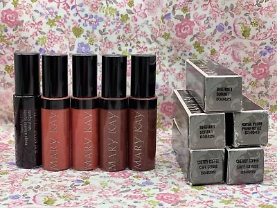 5 Mary Kay Liquid Lip Color CHERRY COFFEE- ROYAL PLUM- SHERBET. Lot Of 5 Discont • $16.99