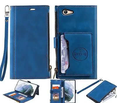 $13.50 • Buy Oppo A59 F1s Suede Wallet Case Zip Pouch Back Pocket/Stand Lanyard