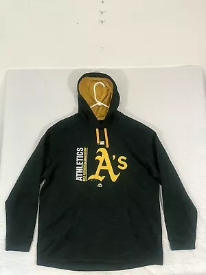 Oakland Athletics Majestic Authentic Collection Thermabase Hoodie Men’s Size XL • $25