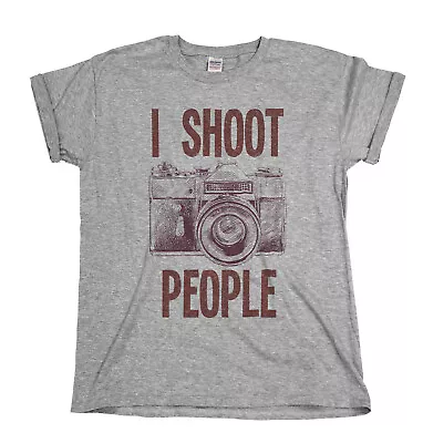 I Shoot People PHOTOGRAPHY Organic T-Shirt Mens Womens Camera Photographer Gift  • $11.18