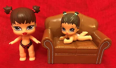 Babyz Bratz Dolls Bundle: Lil Angelz Dana Doll & Babyz Roxxi Doll & Bratz Sofa. • £10