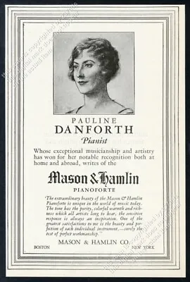 1928 Pauline Danforth Portrait Mason & Hamlin Piano Vintage Trade Print Ad • $9.99