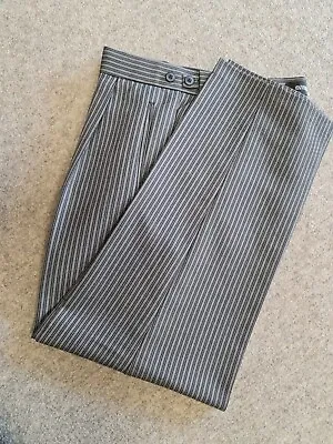 £15 • Buy Mens Light Grey Pinstripe Trouser Morning Suit Masonic Ascot Wedding Dress