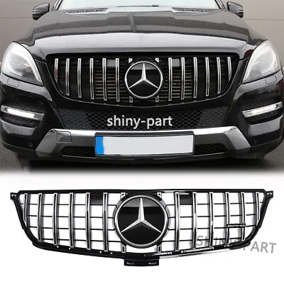For Mercedes Benz W166 2012-2015 ML350 ML550 ML63 GT Style Front Grille Chrome • $133.89