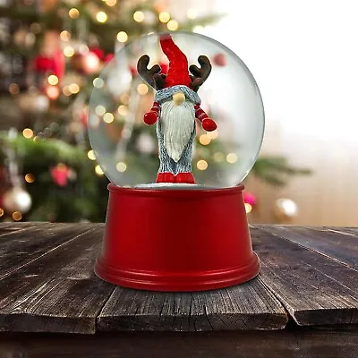 100mm Reindeer Gnome Water Globe By The San Francisco Music Box Company • $39.99