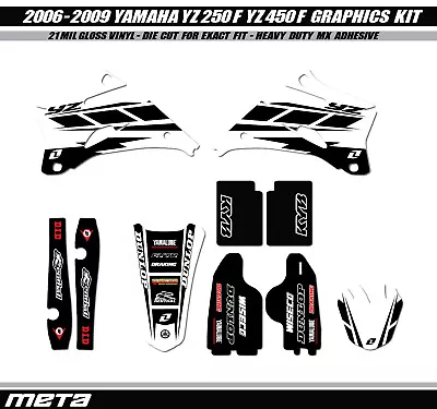 YAMAHA TEAM GRAPHICS KIT YAMAHA YZ250F YZ450F Laminated 2006 2007 2008 2009 • $72.55