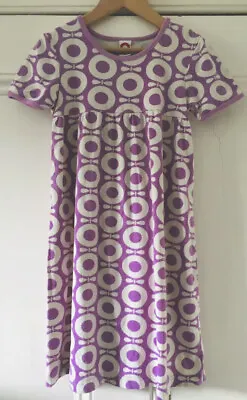 Katvig Girls’ Purple Ivory Apple Print Short-Sleeved Night Dress 5 Years 110cm • £7.99