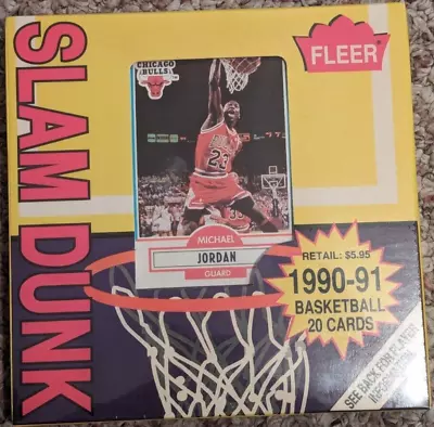 1990-91 Fleer Basketball - SLAM DUNK Michael Jordan - SEALED 20 Card Box - Rare • $79.99