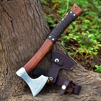 Custom Handmade Viking Axe Carbon Hatchet Steel Axe Bearded Axe Nordic Axe • $67.99