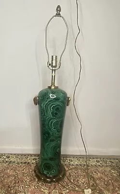 The Marbro Co Original Faux Malachite 35” Tall Regency Table Lamp RARE • $175