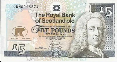 The Royal Bank Of Scotland Plc5 Pound-unc (jack Nicklaus) 2005 • £15